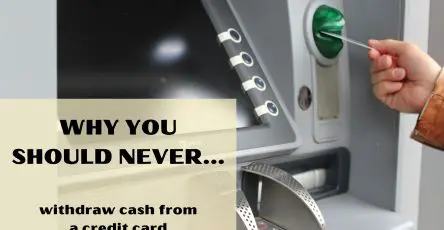 Why you should never withdraw cash from a credit card