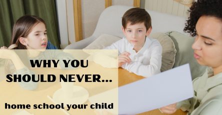 Why you should never homeschool your child