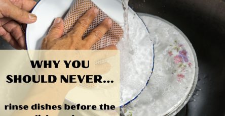 Why you should never rinse dishes before dishwasher